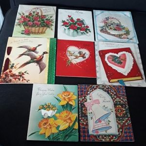 Eight Vintage Cards from the 1950's